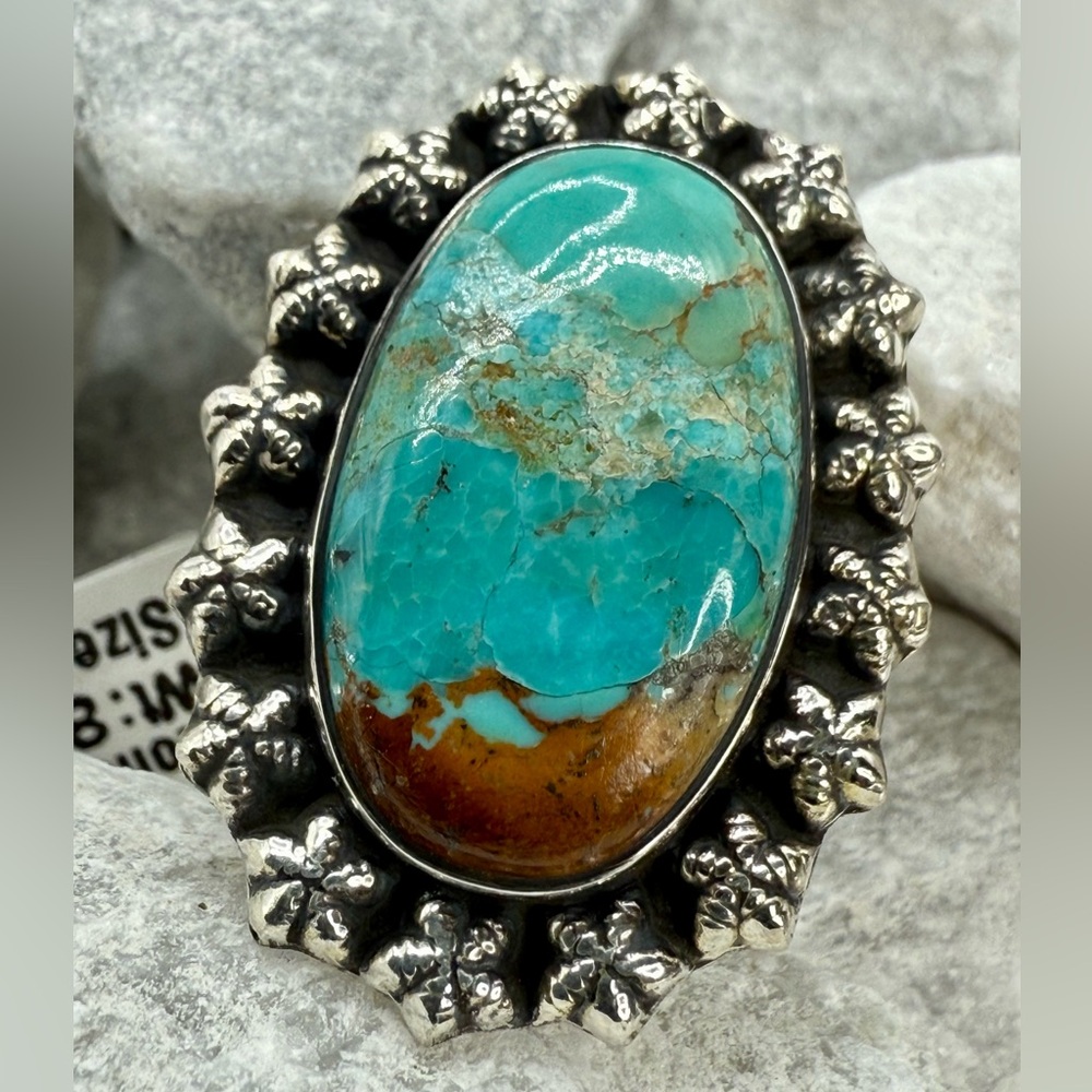 NWT Sterling Silver Mojave Turquoise Statement Ring Size 9 – 8.4g - Picture 1 of 16